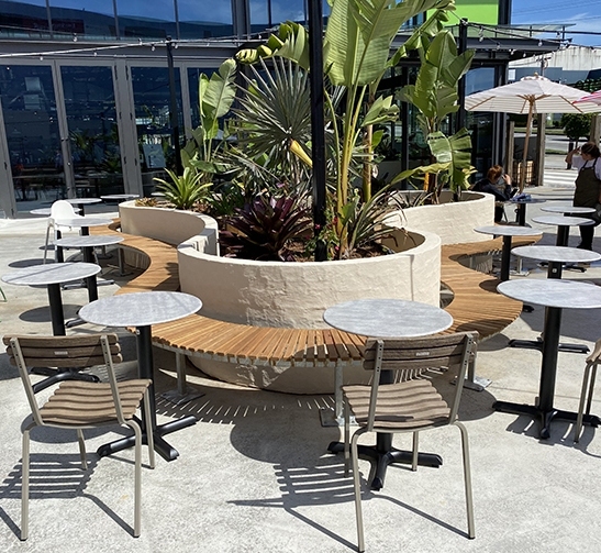 Custom Emerdyn Curved Bench with Blackbutt timber battens and galvanised steel frame, 6.jpg